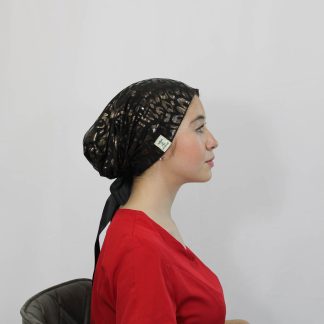 Gorro Quirúrgico Brilloso Animal Print Negro