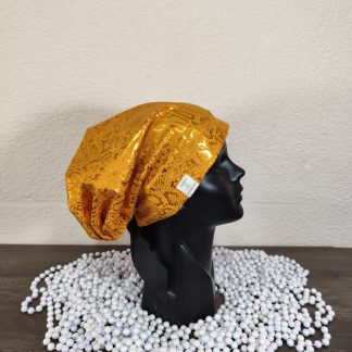 Gorro Quirúrgico Brilloso Foil Amarrillo Víbora