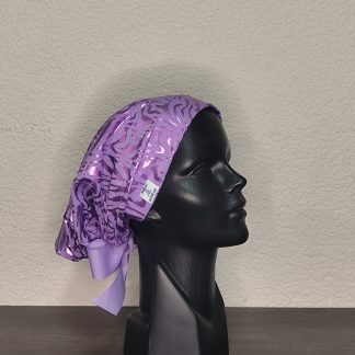 Gorro Quirúrgico Brilloso Foil Lila Cebra
