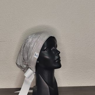 Gorro Quirúrgico Brilloso Gris Metalico