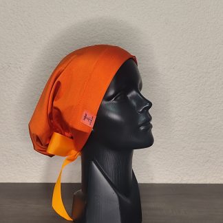 Gorro Quirúrgico Liso con Liston Naranja