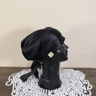 Gorro Quirúrgico Liso con Liston Negro